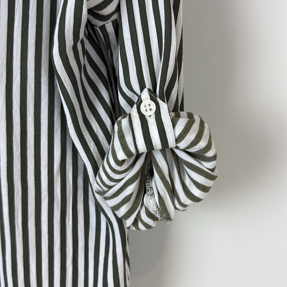 Faithfull the Brand Green and White Striped Dress Size 6 - Picture 7 of 10